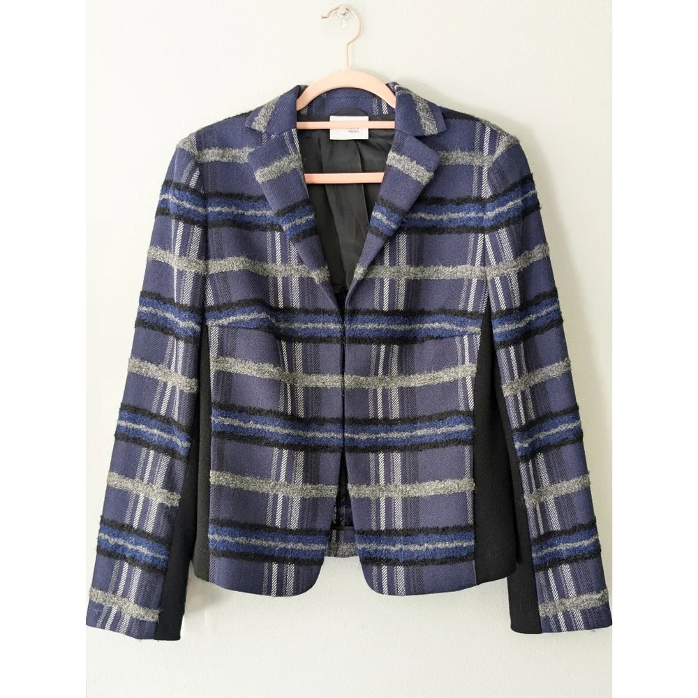 AKRIS Punto Wool Blend Plaid Blazer
